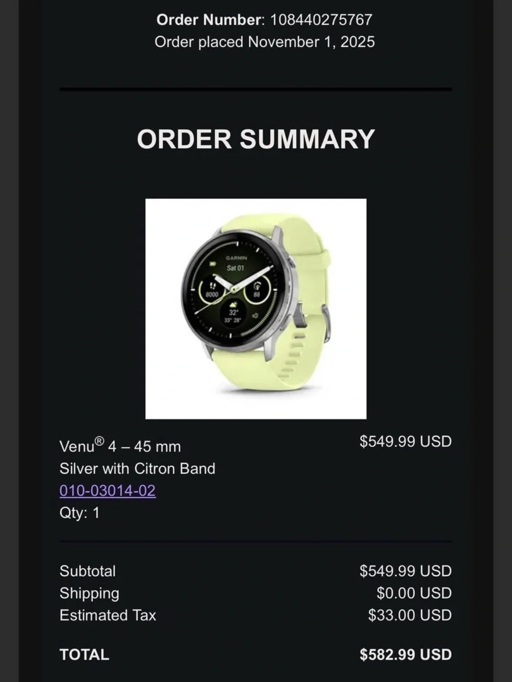 Yellow Silicone Smartwatch Band with Round Display